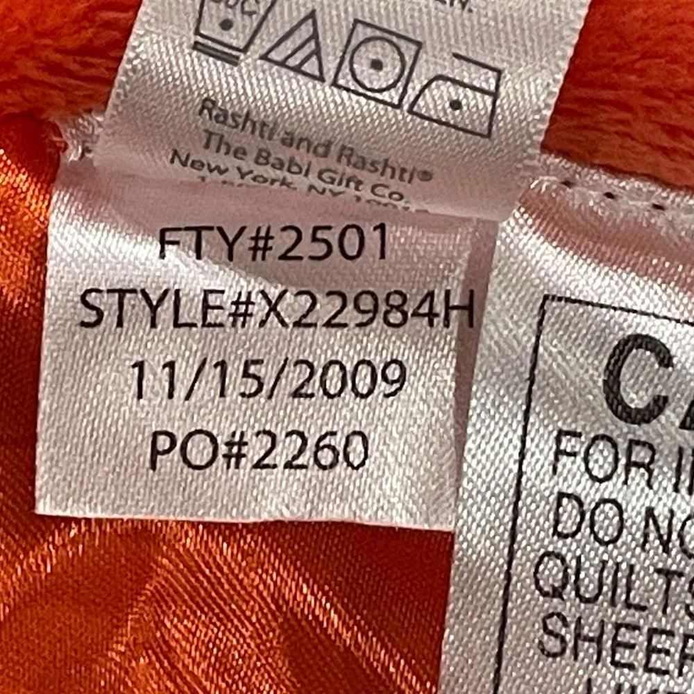 Carters Adorable Safari Adventure Monkey Lovey Rattle Satin Back Tan Orange NWT